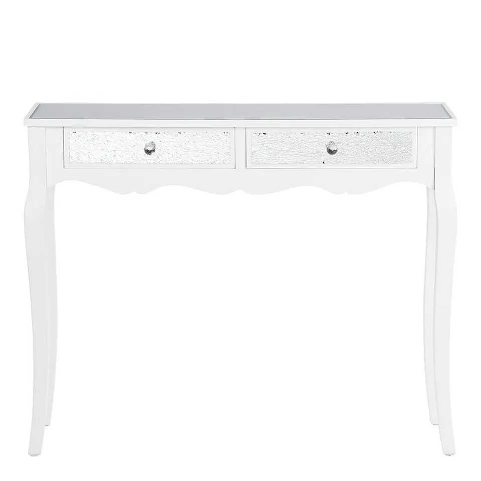 BOXED HITCHIN WOOD/GLASS CONSOLE TABLE (1 BOX)