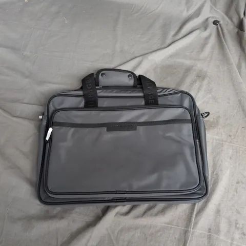 TOMMY HILFIGER LAPTOP BAG – GREY NYLON WITH BRANDING