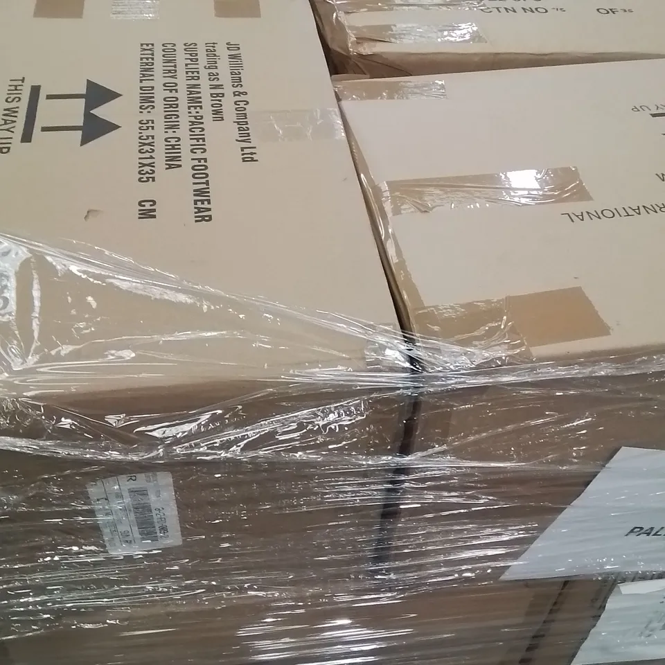 PALLET OF BRAND NEW WOMENS QUALITY DESIGNER CLOTHES APPROXIMATELY 120 TO INCLUDE; JD WILLIAMS PANTS, DENIM SHORTS, DRESSES ETC