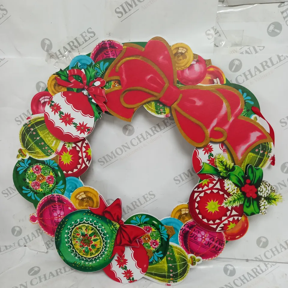 BOXED MR CHRISTMAS VINTAGE ART 18" WREATH