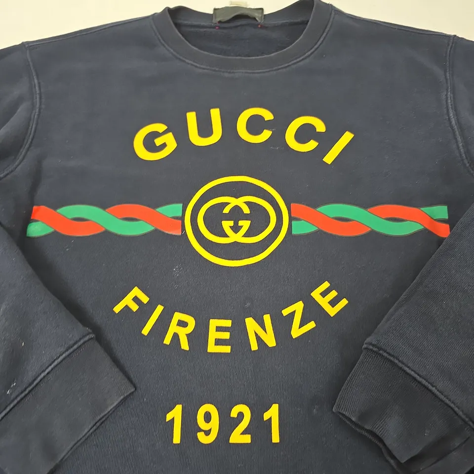 GUCCI FIRENZE 1921 SWEATSHIRT – NAVY - SIZE UNSPECIFIED