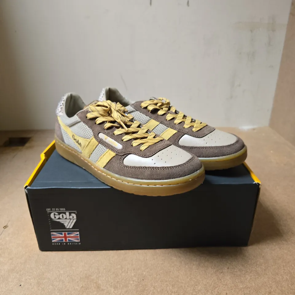 GOLA HAWK '83 OB MENS TRAINERS – BONE/OTTER/POLLEN/CHEETAH - 6