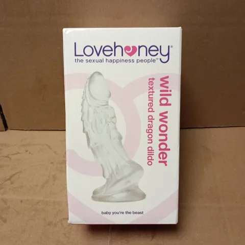 SEALED LOVEHONEY WILD WONDER TEXTURED DRAGON DILDO
