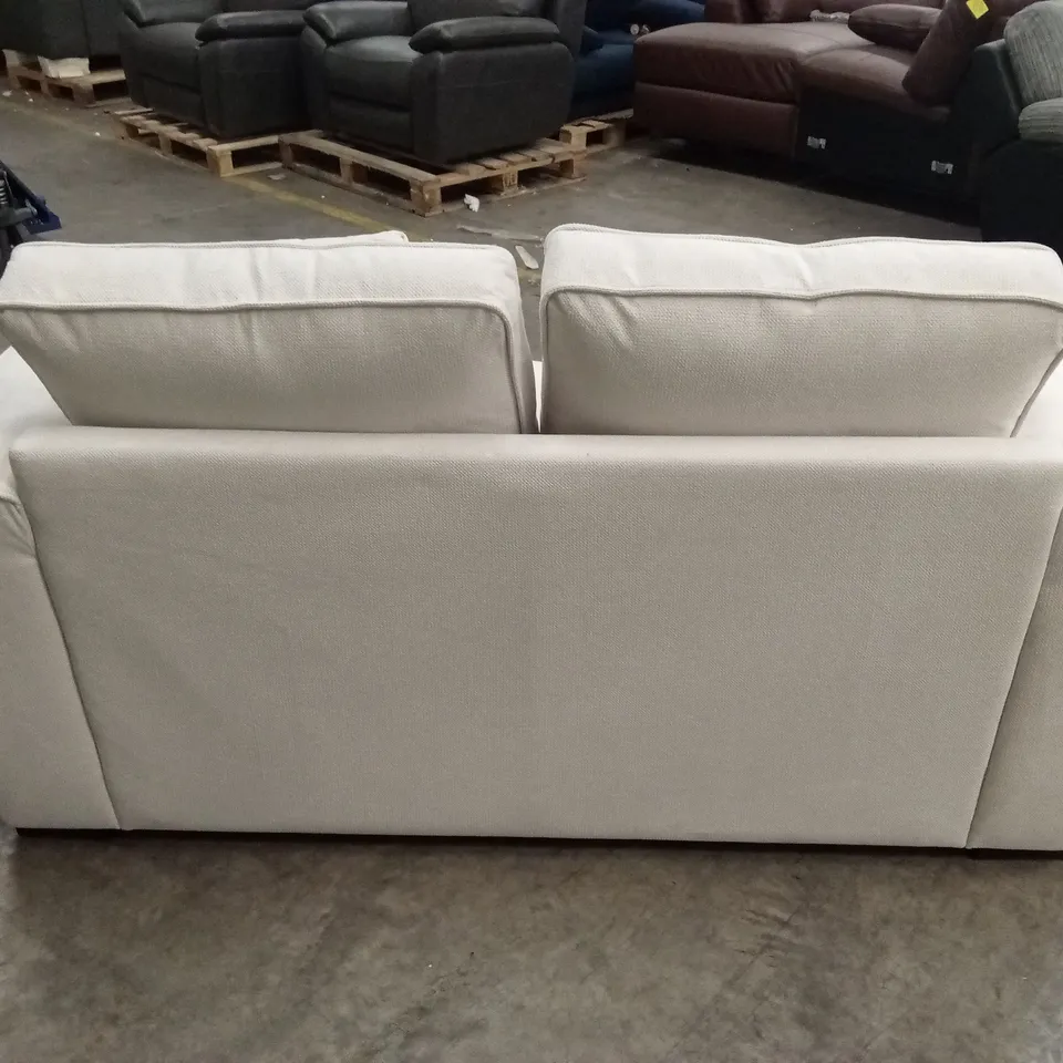 SEOUL 2 SEATER STANDARD BACK FABRIC SOFA - NATURAL RRP £549