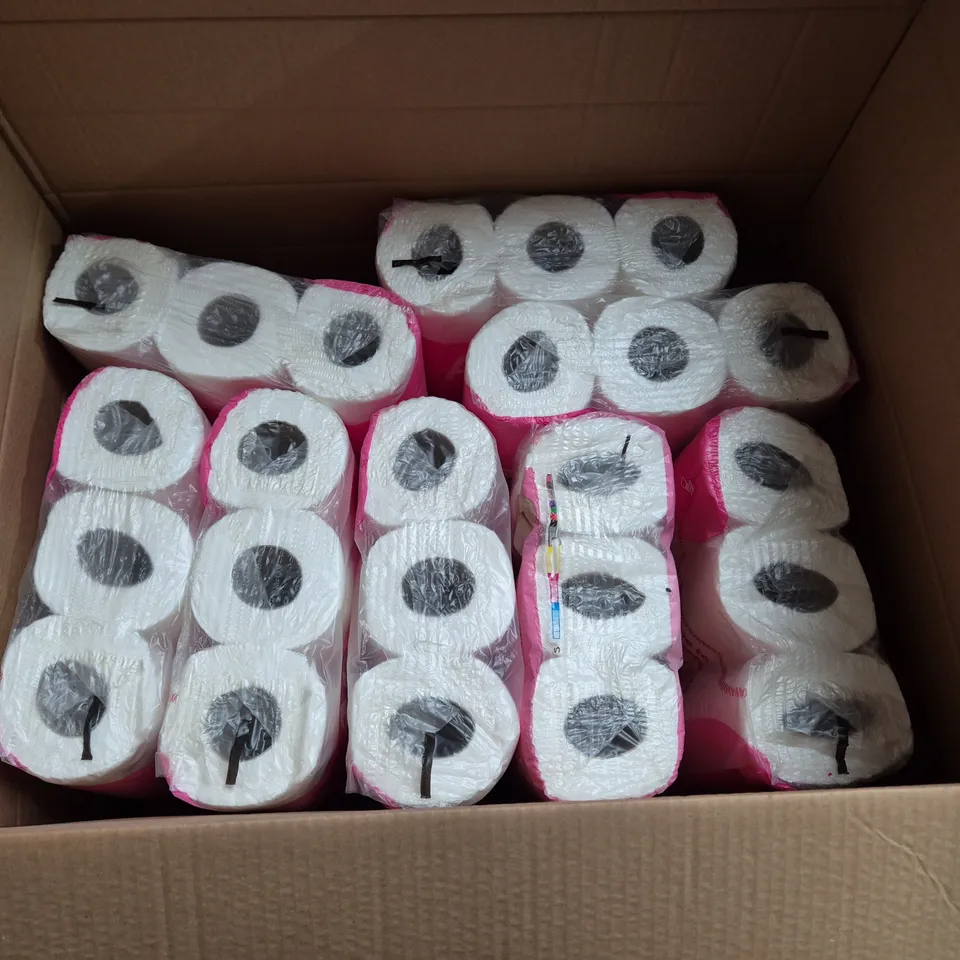 BOX OF APPROXIMATELY 80 ROLLS OF ANDREX TOILET PAPER