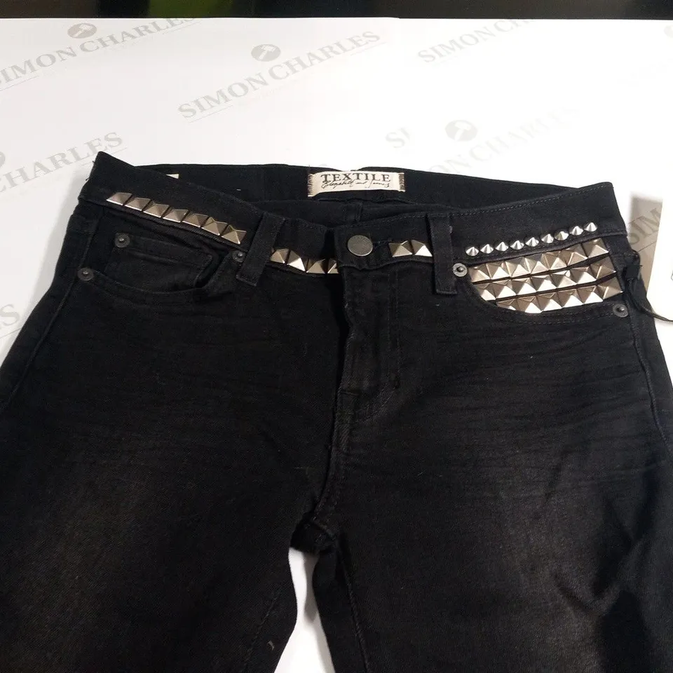 TEXTILE ELIZABETH AND JAMES STUDDED OZZY MIDNIGHT JEANS SIZE 27