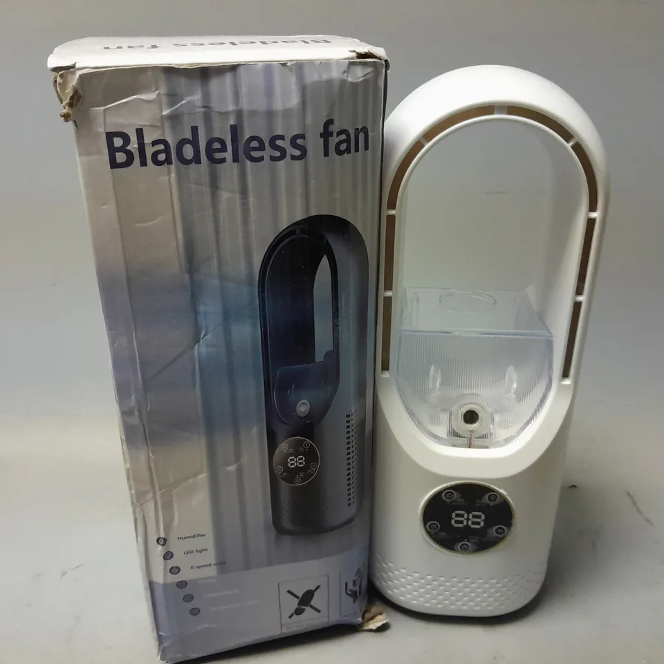 BOXED BLADELESS FAN IN WHITE