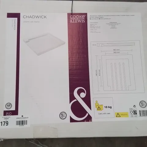 BOXED CHADWICK CERAMIC SINK DRAINER