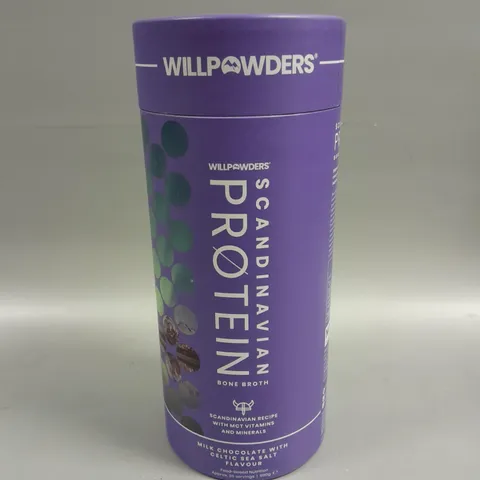 SEALED WILLPOWDERS SCANDINAVIAN PROTEIN BONE BROTH - 500G MILK CHOCOLATE WITH SEA SALT 