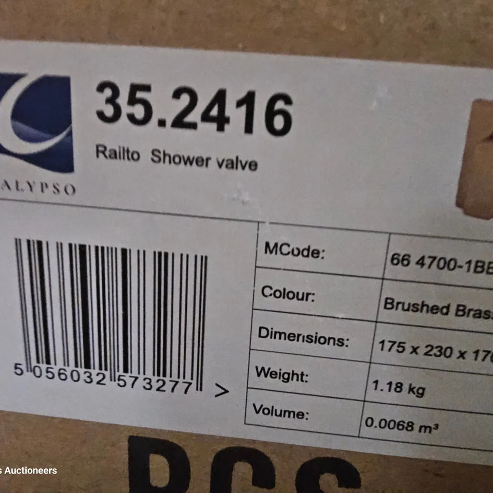 CASE OF 6 BOXED RIALTO SOWER VALVES BRUSHED BRASS