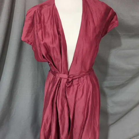 TERRENO LINEN SILK WRAP DRESS – WOMEN'S, UK 16