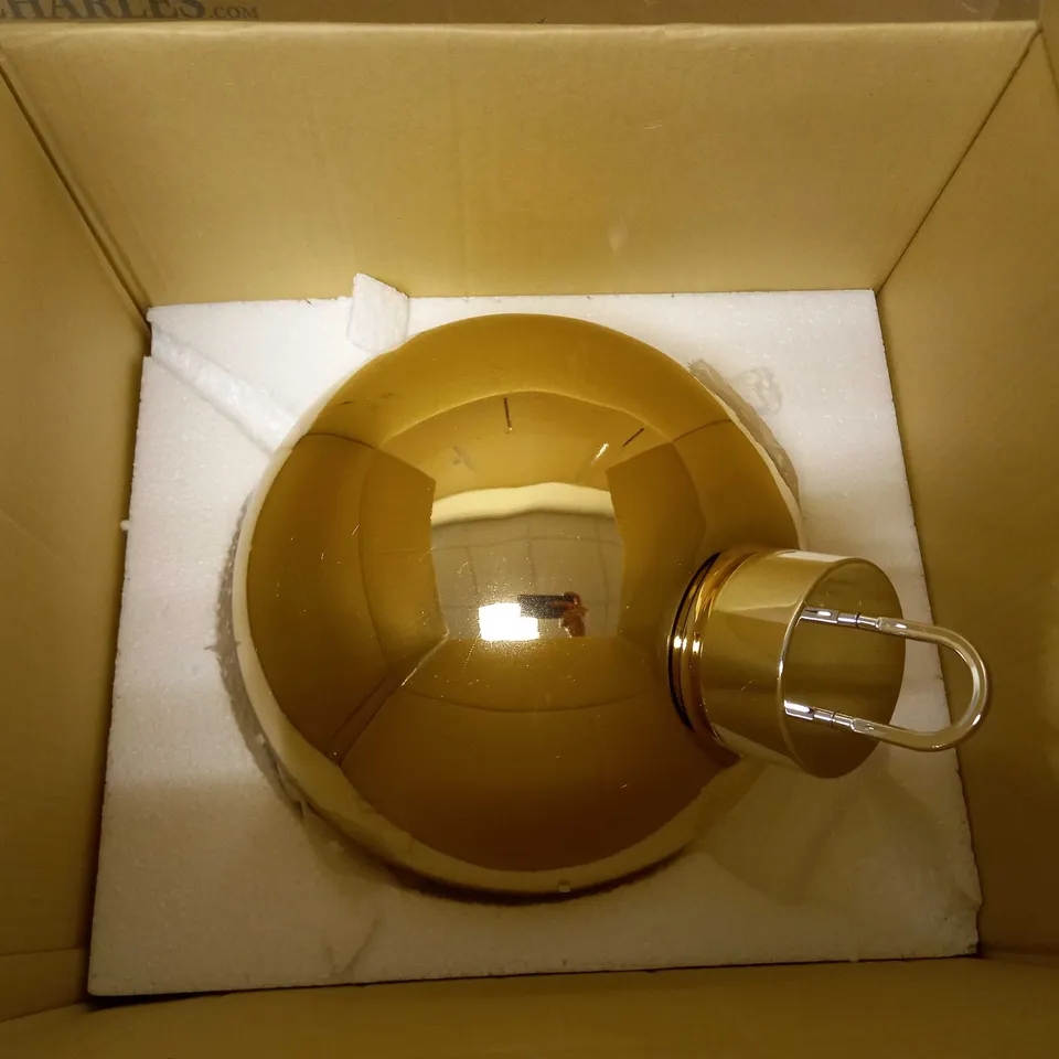 HOME REFLECTIONS PRE-LIT OVERSIZED FAIRY LIGHT GLASS BAUBLE GOLD