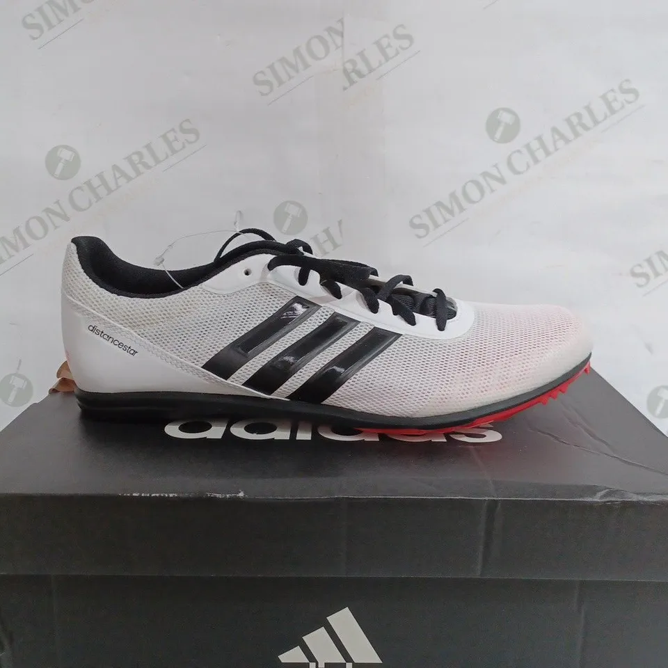ADIDAS DISTANCESTAR TRACK SHOES IN WHITE - UK 7 1/2 