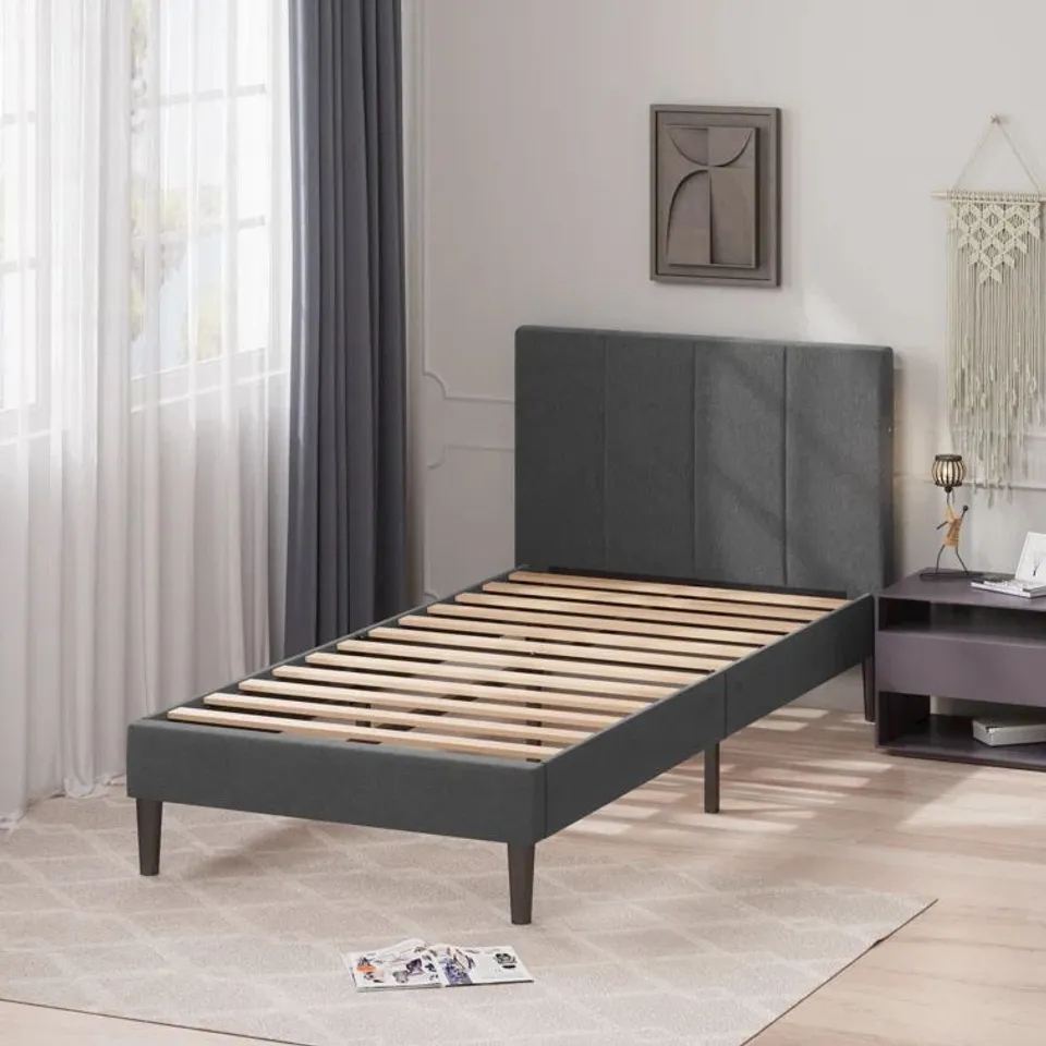 BOXED ARLEY SMART USB UPHOLSTERED BED FRAME // SIZE: UNSPECIFIED (1 BOX)