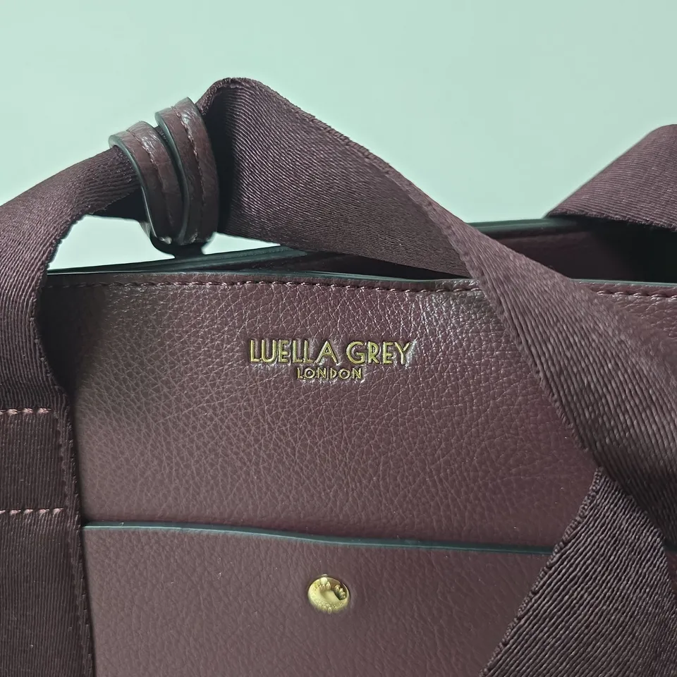 LUELLA GREY LONDON BURGUNDY LEATHER TOTE BAG