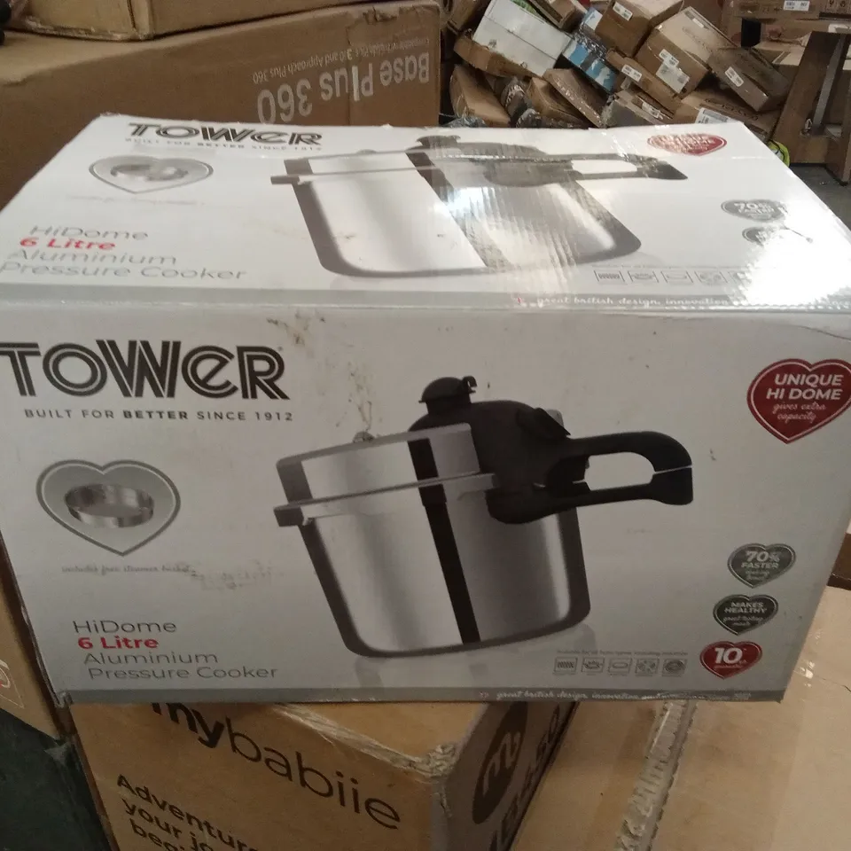 BOXED TOWER 6L HI DOME ALUMINIUM PRESSURE COOKER