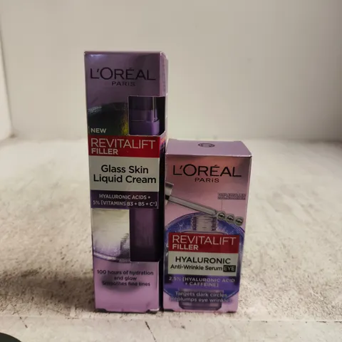 L’ORÉAL PARIS REVITALIFT GLASS SKIN LIQUID CREAM & HYALURONIC EYE SERUM – 2-PACK