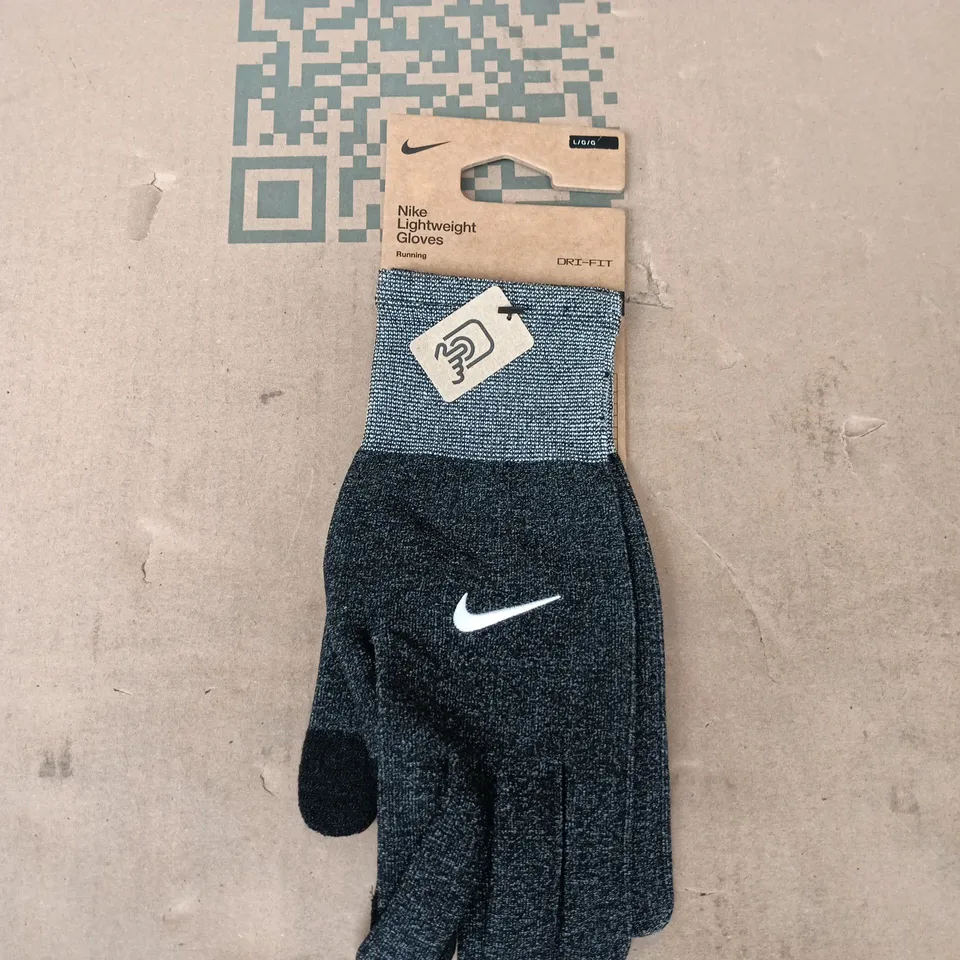 NIKE LIGHTWEIGHT GLOVES IN GREY - LARGE