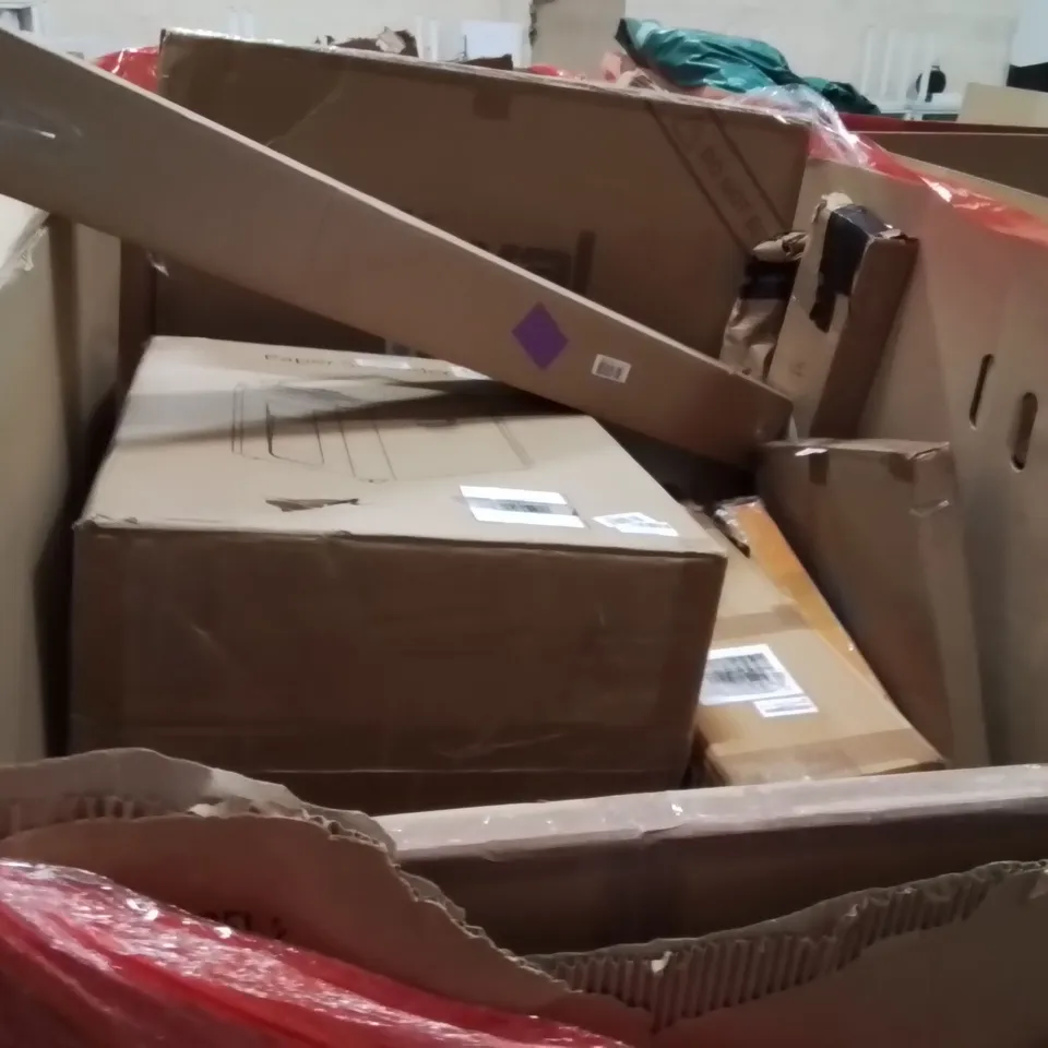 PALLET OF ASSORTED HOUSEHOLD GOODS AND PRODUCTS TO INCLUDE;CAT LITTER TRAY,TRAVEL CABIN BAG,PAPER SHREDDER 