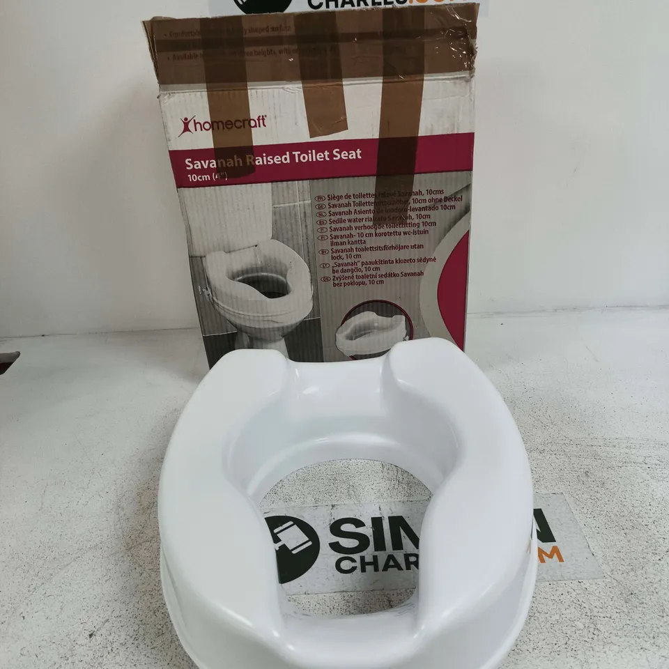 HOMECRAFT SAVANNAH RAISED TOILET SEAT – 10 CM (4\")