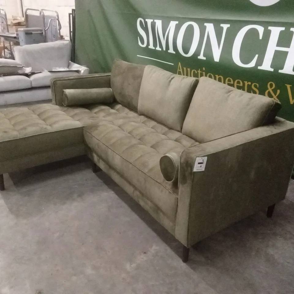 NEW ORLEANS FABRIC LEFT HAND CHAISE SOFA RRP £899