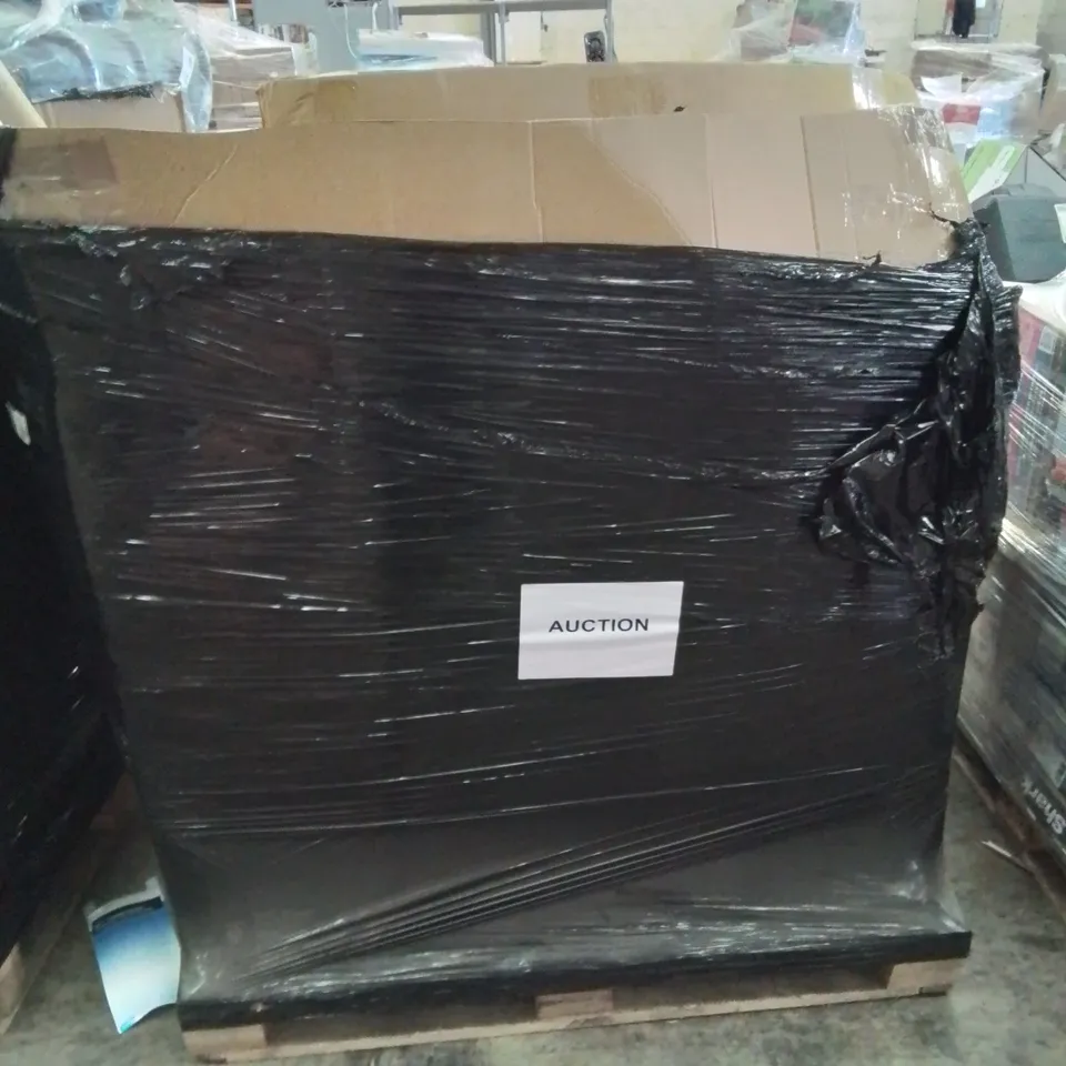 PALLET OF VARIOUS ELECTRICAL AND PLUMBING PARTS AND FITTINGS TO INCLUDE: BATH PANEL FIXING KITS AND STAINLESS STEEL EDGING ETC.