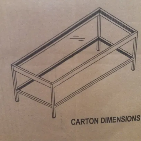 BOXED COFFEE TABLE IN BRASS FINISH