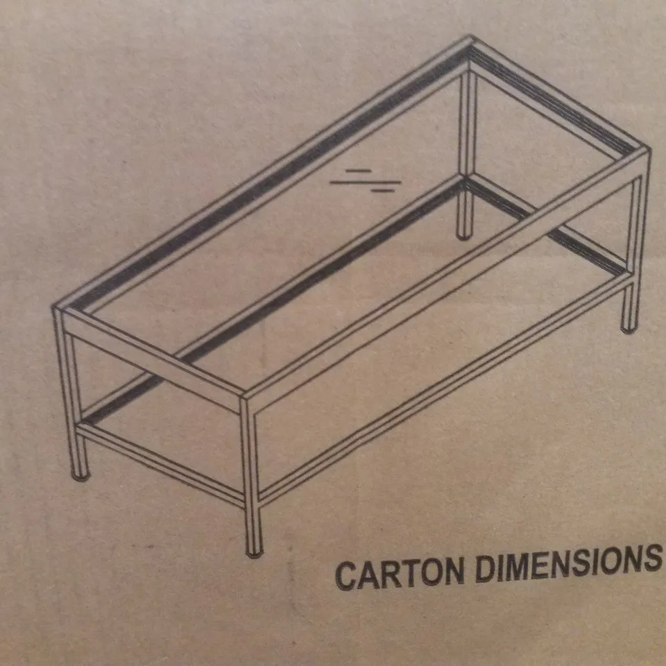 BOXED COFFEE TABLE IN BRASS FINISH