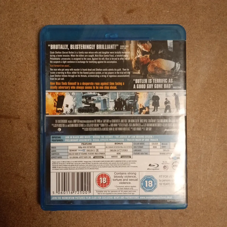 LAW ABIDING CITIZEN BLU-RAY DISC DVD FILM