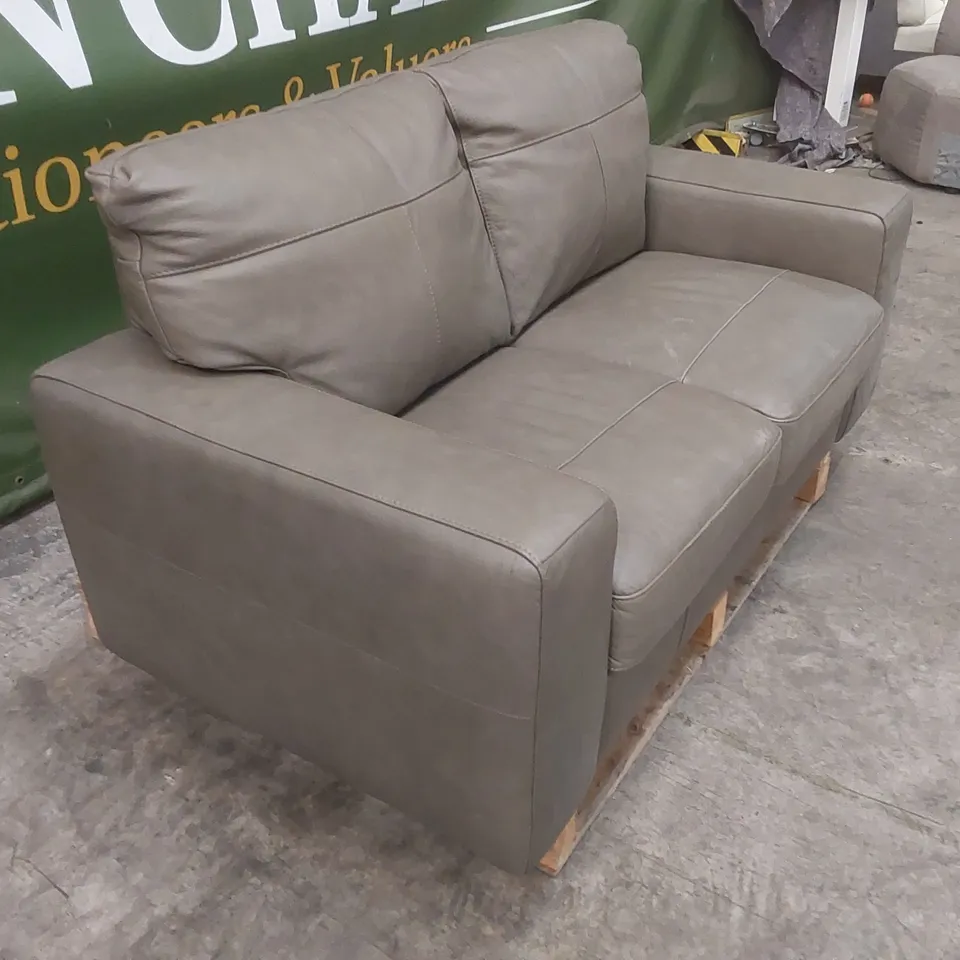 DESIGNER 2 SEATER FAUX LEATHER SOFA