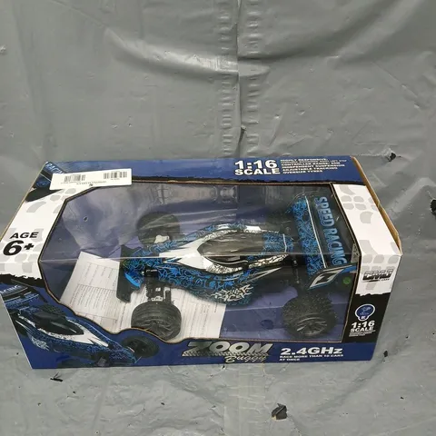 BOXED CMJ RC CARS ZOOM BUGGY TOY IN BLUE/BLACK
