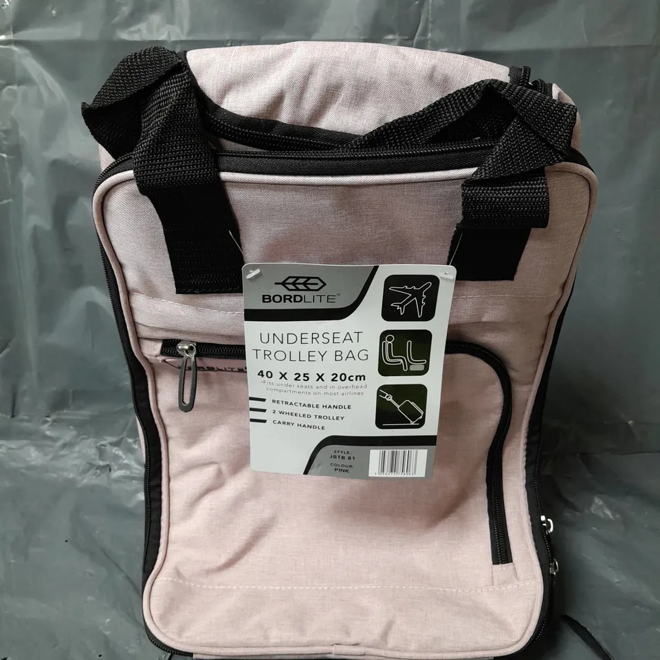 BORDLITE UNDERSEAT TROLLEY BAG IN PINK