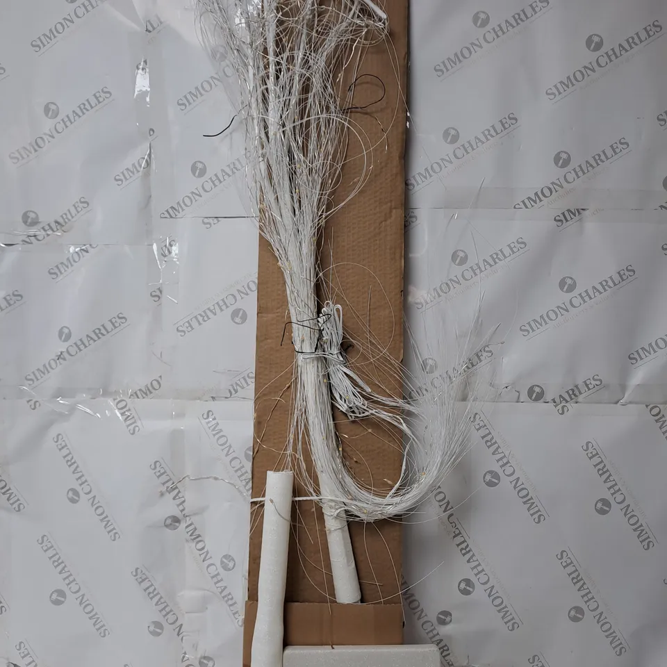 BOXED ALISON CORK PRE-LIT CASCADING GLITTER WHITE WILLOW TREE - COLLECTION ONLY