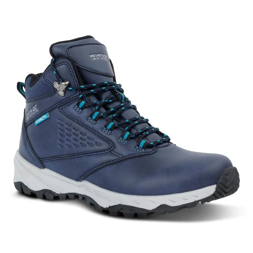 BRAND NEW REGATTA WOMENS AMBLE WALKING BOOTS IN NAVY/EXOTIC PLUME - UK 4