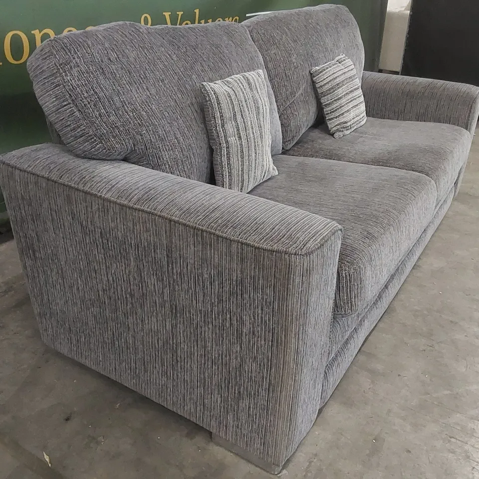 QUALITY DESIGNER MINC FABRIC UPHOLSTERED 3 SEATER SOFA
