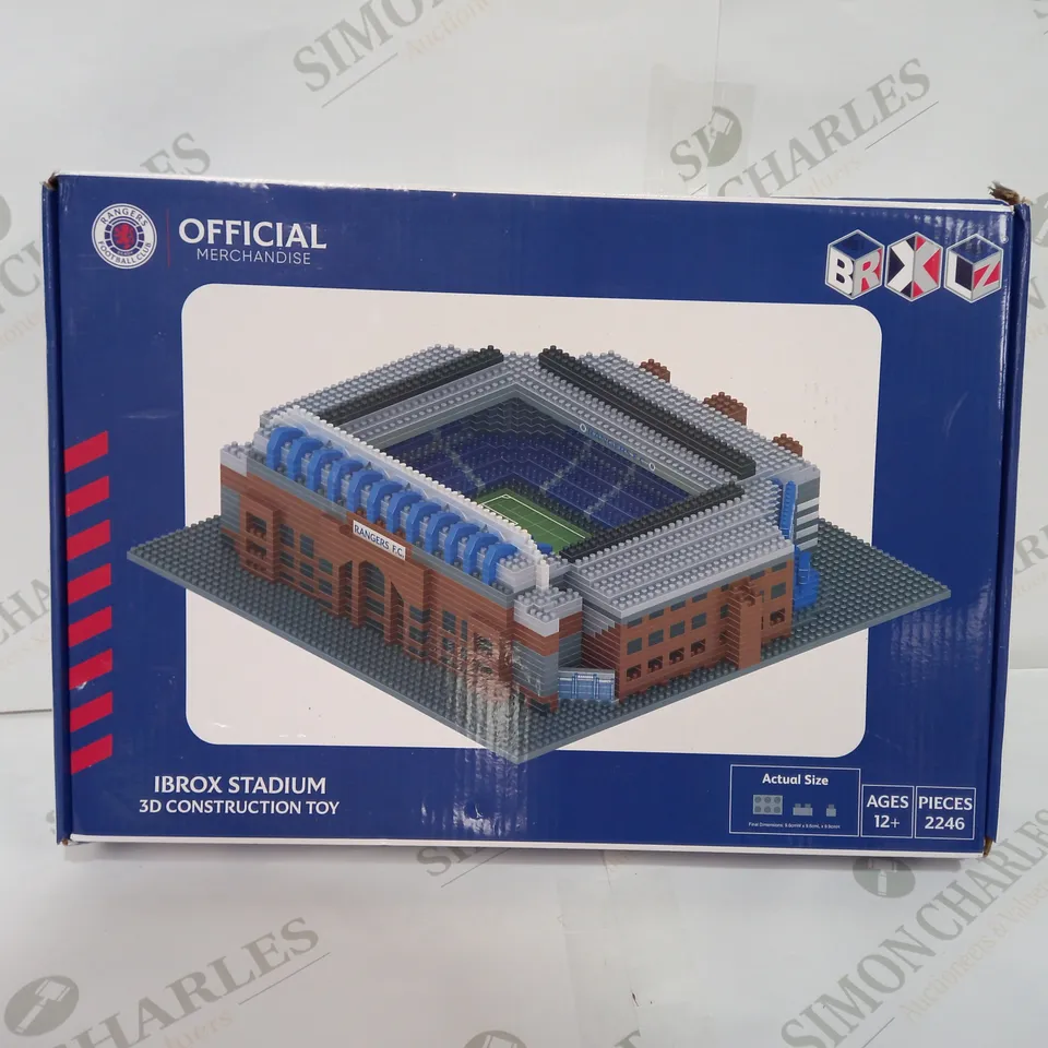 BOXED BRXLZ RANGERS IBROX STADIUM 3D CONSTRUCTION TOY 