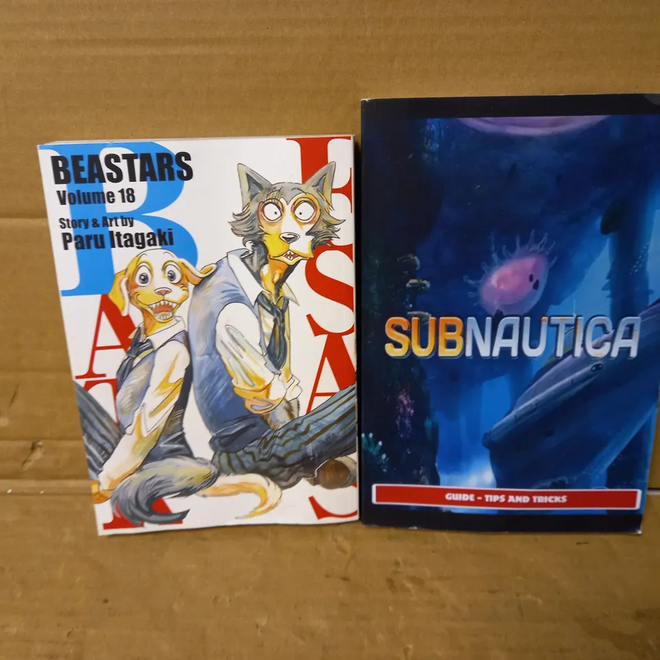 LOT OF 2 BOOKS - "SUBNAUTICA" GUIDE AND "BEASTARS VOL. 18" BY P. ITAGAKI