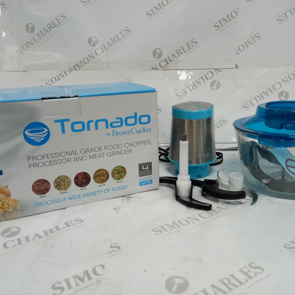 BOXED TORNADO BY BRAVA CUCINA PROFESSIONAL FOOD CHOPPER, PROCESSOR AND MEAT GRINDER