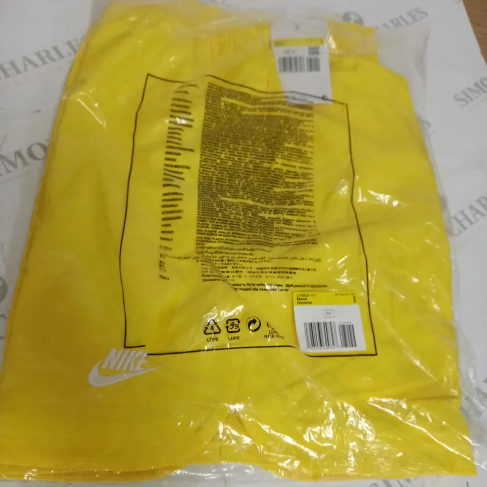 NIKE YELLOW SWIM SHORTS SIZE S 
