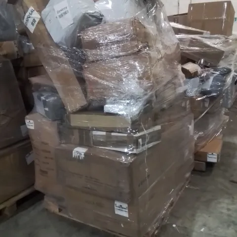 PALLET CONTAINING A LARGE QUANTITY OF ASSORTED PRODUCTS TO INCLUDE;SOFA,VANITY MIRROR,RETRACTABLE SAFETY GATE