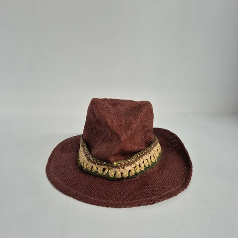 GΓRARD DAREL EMILIE BROWN WOVEN HAT