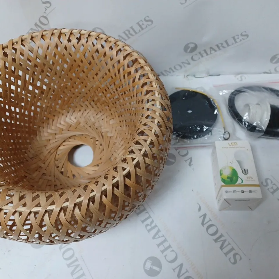 HAND THATCHED BAMBOO CEILING LIGHT