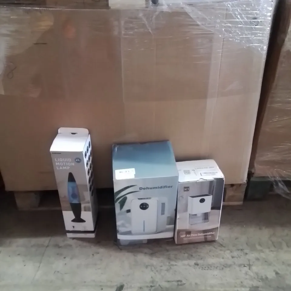 PALLET TO CONTAIN A LARGE QUANTITY OF ELECTRICAL PRODUCTS TO INCLUDE;LED MOTION,DEHUMIDIFIER,360 AIRFLOW DEHUMIDIFIER 