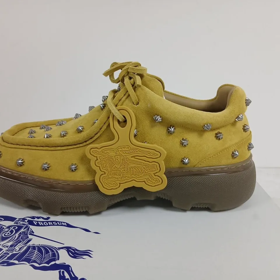 BURBERRY MANILLA STUDDED SUEDE CREEPER SHOES – UK 10.5 (EU 45)