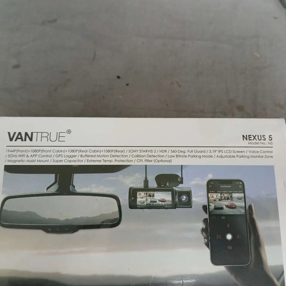 VANTRUE NEXUS 5 DASH CAM – BOXED AND SEALED