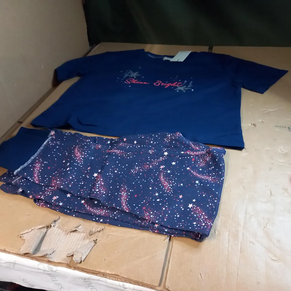 SLOGAN EMBROIDED SEQUIN STAR PYJAMA - MEDIUM