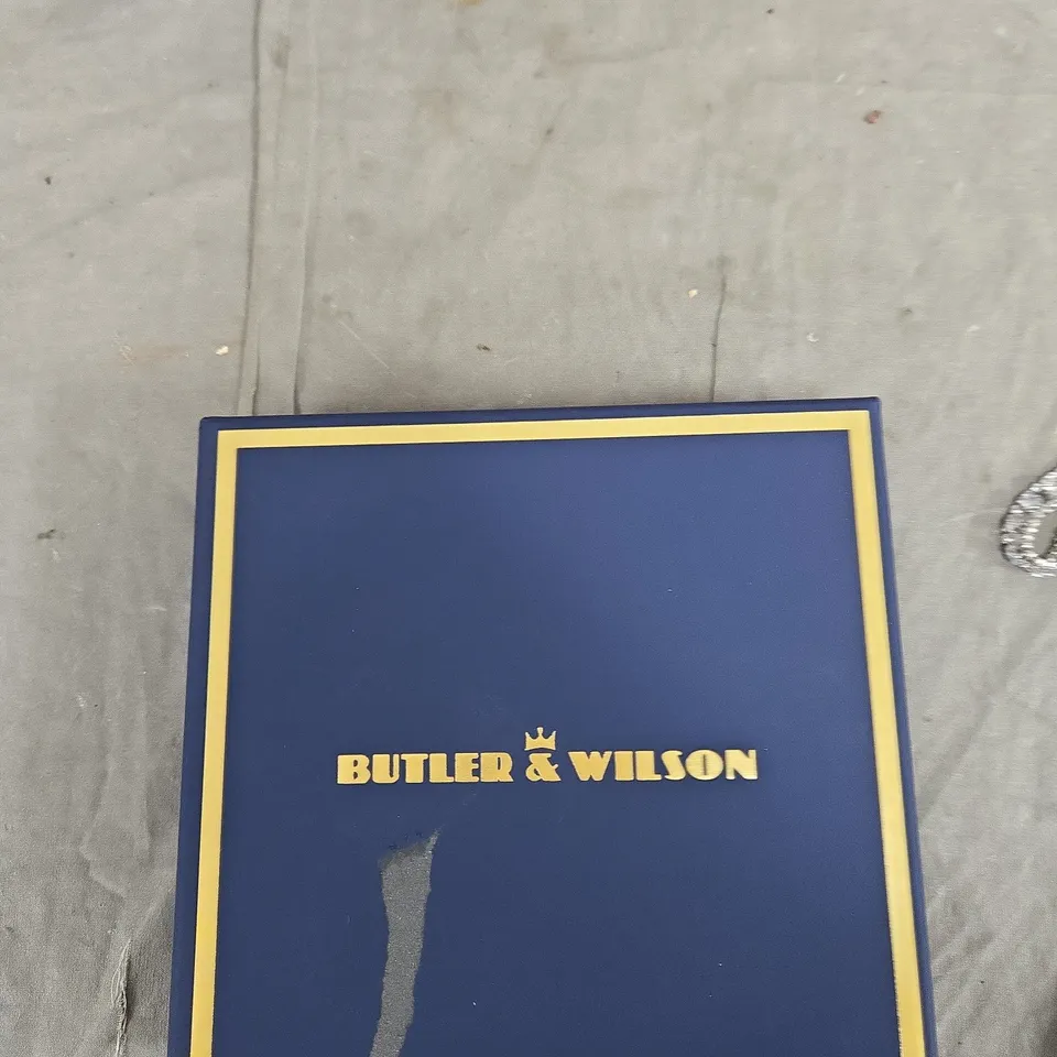 BUTLER & WILSON BRACELET WITH CLEAR STONES – IN BLUE BOX