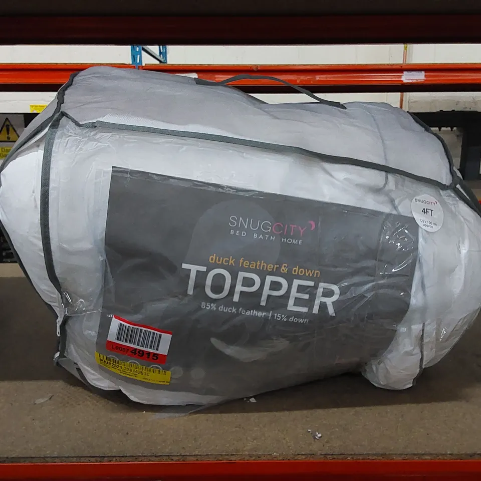 BAGGED 5CM DUCK FEATHER AND DOWN MATTRESS TOPPER 4FT 