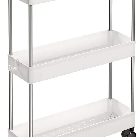 BOXED SONGMICS 3-TIER STORAGE TROLLEY - CLOUD WHITE