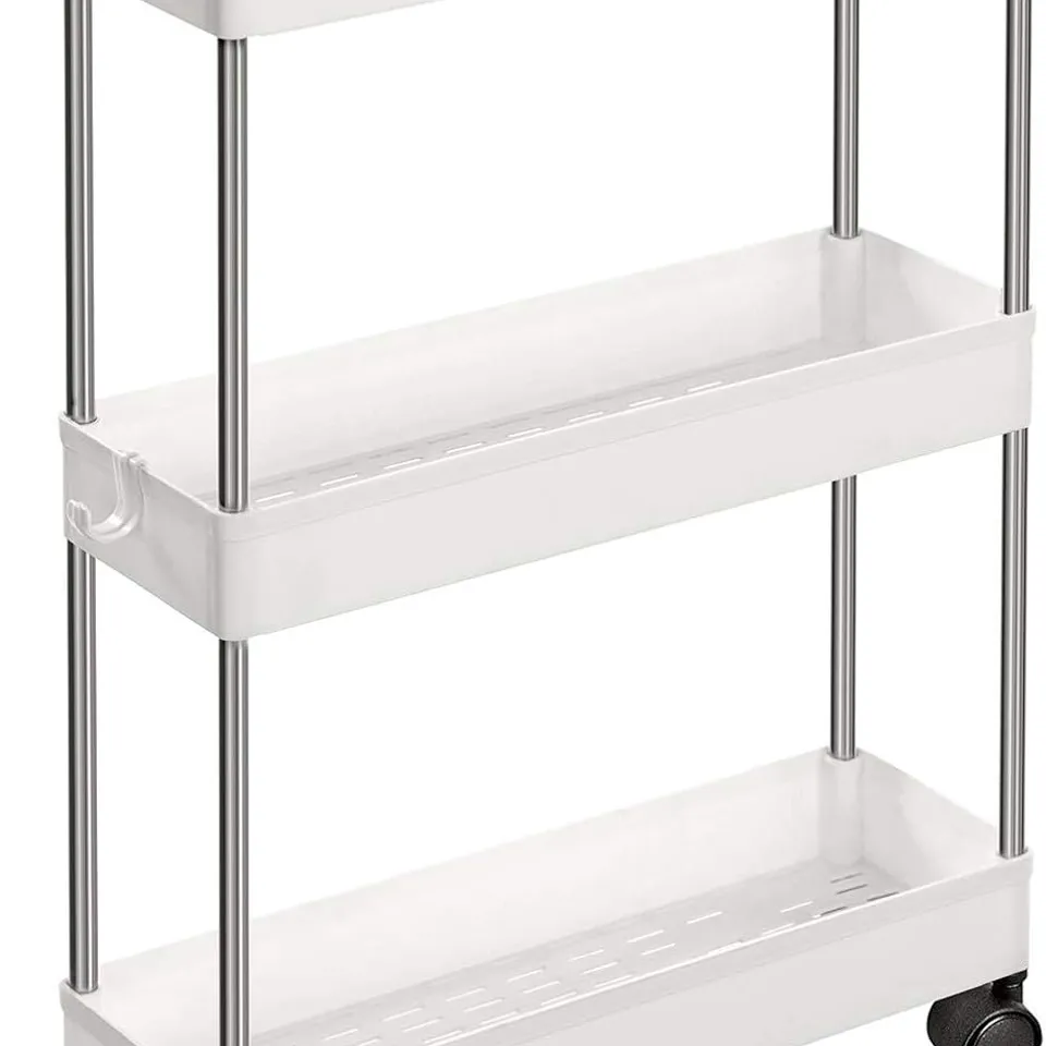 BOXED SONGMICS 3-TIER STORAGE TROLLEY - CLOUD WHITE